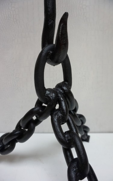 Brutalist iron Chain Table Floor Lamp Franz West ketting staande lamp ijzer kettinglamp vloerlamp-00005